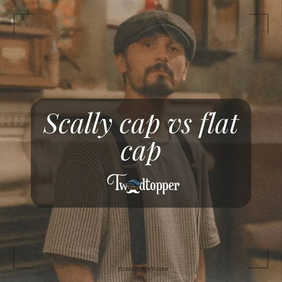 Man thinking about scally caps vs flat caps